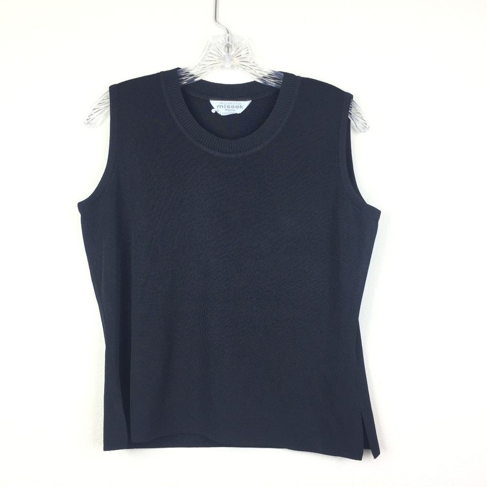 Misook black tank top sleeveless Size MP